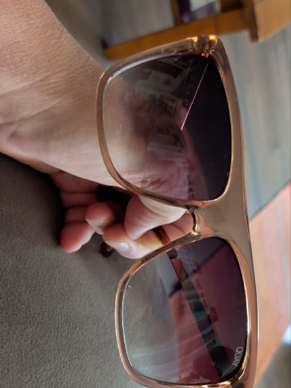 Quay Australia Tortoiseshell Brown Frame Sunglasses with Dark Lenses - Picture 2 of 5